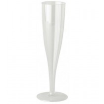 Disposable Plastic Champagne Flutes LCE 6oz / 100ml