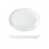 Genware Porcelain Oval Plates 28cm  
