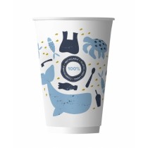 12oz Aqueous Double Wall Recyclable / Compostable Coffee Cups