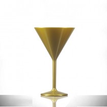 Elite Premium Polycarbonate Martini Glasses Gold 7oz / 200ml 