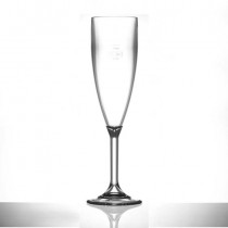 Elite Premium Polycarbonate Champagne Flutes 6.6oz LCE at 125ml