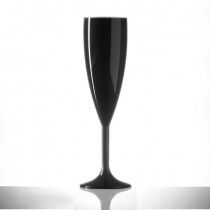 Elite Premium Polycarbonate Champagne Flutes Black 6.6oz / 190ml 