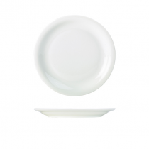 Genware Porcelain Narrow Rim Plates 22cm
