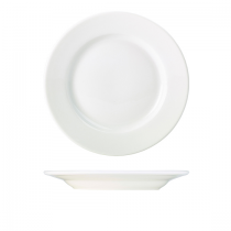 Genware Porcelain Classic Winged Plates White 27cm