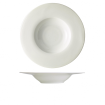 Genware Porcelain Wide Rim Pasta Plates 30cm
