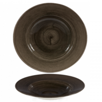 Churchill Stonecast Patina Iron Black Wide Rim Bowl 28cm 