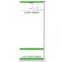 Food Pads with Order Tickets Single Sheet