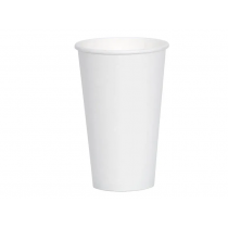 White Disposable Single Wall Hot Drink Cup 20oz 