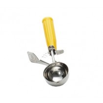 Tablecraft Size 20 Thumb Press Disher with Yellow Handle
