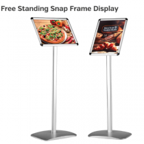Free Standing Snap Frame Display - Silver