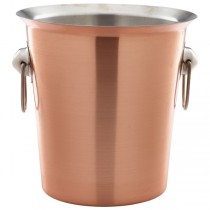 Copper Wine Bucket with Ring Handles   