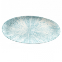 Churchill Studio Prints Stone Aquamarine Chefs' Oval Plate 29.9 x 15cm 