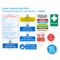 Junior Catering Sign Pack 