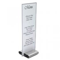 Stainless Steel Menu Card Holder 8 x 8cm