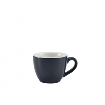 Genware Porcelain Matt Blue Bowl Shaped Espresso Cup 3oz / 9cl