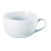 Porcelite White Bowl Shaped Cups 25cl/9oz