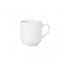 Royal Genware White Porcelain Stacking Mugs 30cl/10oz