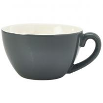 Genware Porcelain Grey Bowl Shaped Cup 12oz / 34cl