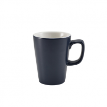 Genware Porcelain Matt Blue Latte Mug 12oz / 34cl