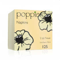 Poppies Buttermilk Lunch Napkins 2ply 32cm