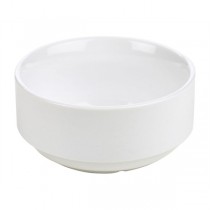 Royal Genware White Porcelain Stacking Unlugged Soup Bowls 25cl/8.75oz