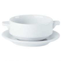 Porcelite White Lugged Soup Cups 10oz / 28cl 