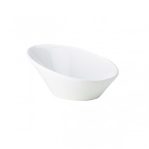 Royal Genware White Porcelain Oval Sloping Bowls 16cm