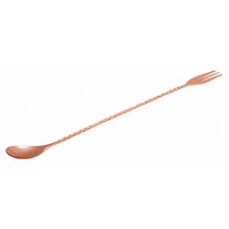 Mezclar Bar Spoon with Fork Copper Plated 30cm