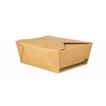 No 8 Compostable PLA Coated DispoPak Kraft Food Container 46oz 