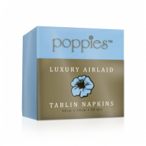 Poppies Luxury Airlaid Tablin 40cm Napkin Baby Blue