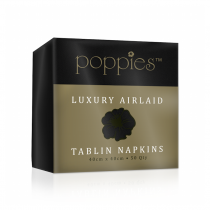 Poppies Luxury Airlaid Tablin 40cm Napkin Black