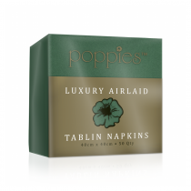 Poppies Luxury Airlaid Tablin 40cm Napkin Forest Green