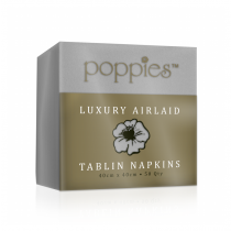 Poppies Luxury Airlaid Tablin 40cm Napkin Grey