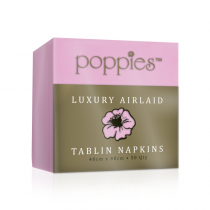 Poppies Luxury Airlaid Tablin 40cm Napkin Pink