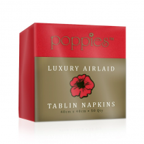 Poppies Luxury Airlaid Tablin 40cm Napkin Red