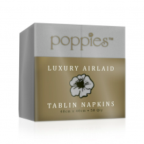 Poppies Luxury Airlaid Tablin 8 Fold 40cm Napkin Grey