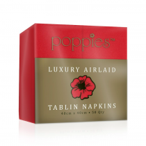 Poppies Luxury Airlaid Tablin 8 Fold 40cm Napkin Red