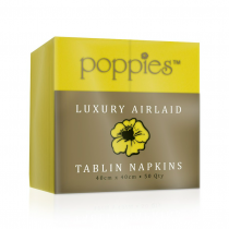 Poppies Luxury Airlaid Tablin 8 Fold 40cm Napkin Yellow