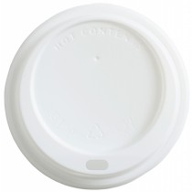 White Domed Sip Lids To Fit 10-20oz Paper Hot Cups