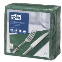 Tork Dark Green Dinner Napkins 39cm 3ply