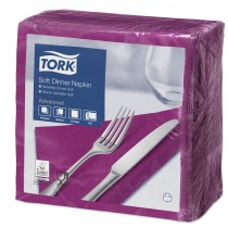 Tork Purple Dinner Napkins 39cm 3ply