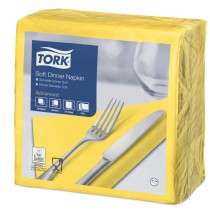 Tork Yellow Dinner Napkins 39cm 3ply