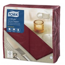 Tork Linstyle Dinner Napkin 8 Fold 39cm Burgundy