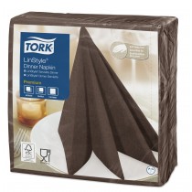 Tork Linstyle Dinner Napkin 4 Fold 39cm Cocoa