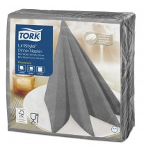 Tork Linstyle Dinner Napkin 4 Fold 39cm Grey