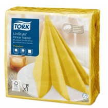 Tork Linstyle Dinner Napkin 8 Fold 39cm Mustard 