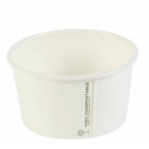 Eco-Friendly White Soup Containers 8oz