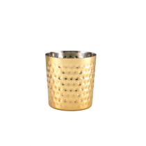 Genware Gold Plated Hammered Serving Cup 8.5cm