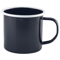 Enamel Mug Black with White Rim 36cl / 12.5oz
