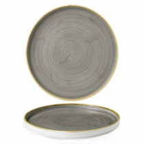 Churchill Stonecast Peppercorn Grey Chefs' Walled Plate 26cm